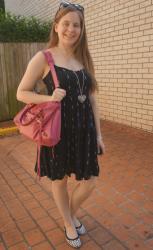 Print Mixing: Printed Dresses, Leopard Flats and Pink Bags