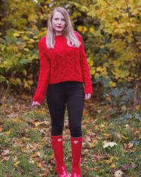Ruby Red Rain Boots