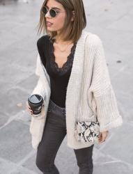 lace top & Cardigan