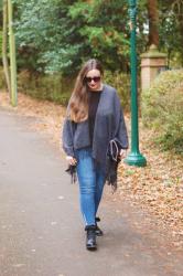 Classic Grey Poncho Outfit
