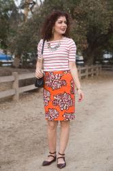 Stripes and Floral Outfit