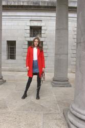 How I Style Red Coat :: Denim and Dr. Martens Boots