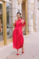 The Best Red Jumpsuit For The Holidays