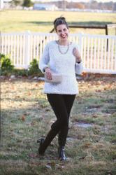 Thursday Fashion Files Link Up #188 – Soft Teddy Bear Top & Sparkly Leggings