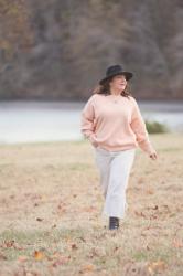 What I Wore: Peach and Cream