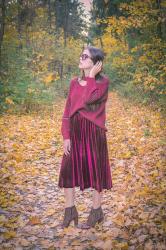 BURGUNDY AND BROWN