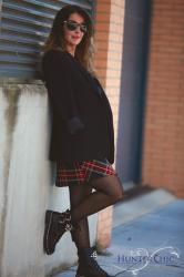 Tartan skirt and cool boots