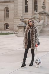 Faux Fur Leopard Coat - Chic Winter Outfit
