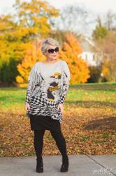 Fun Graphic Print Sweater & Linkup