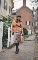1930's Style With Animal Print And Sequins 