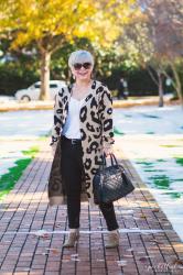 Oversized Leopard Print Cardigan