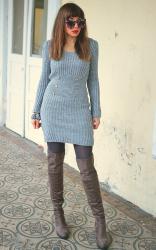 grey sweater dress