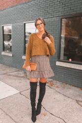 Houndstooth Mini Skirt