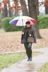 What I Wore: Talbots Plaid Cape