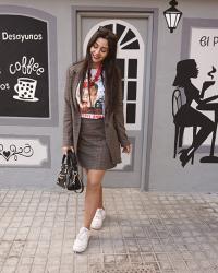 Look de Otoño: traje de cuadros 