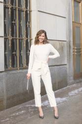 How to wear all white in winter + giveaway!