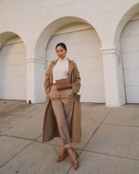 Senreve Bag and Camel Coat