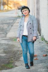 Plaid Blazer Styled Casually