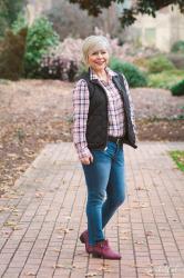 A Bit of Plaid & Burgundy Booties