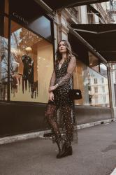 MON LOOK POUR LE NOUVEL AN 2018 - LONGUE ROBE À PAILLETTES