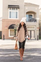 Petite Friendly Ruffled Poncho + Goals for 2019