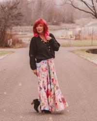 Floral Maxi Skirt & Black Sweater: The Power Of A Word
