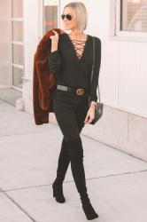 All Black Dressy Date Night Look