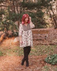 Mixed Print Boho Tunic & OTK Boots: Smile Brilliant