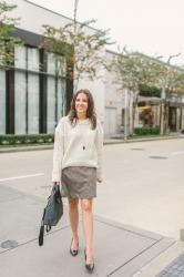 Winter Workwear: Oversized Sweater + Plaid Skirt