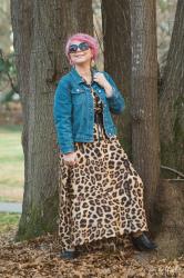 Eva Trends Leopard Print Maxi Dress