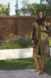 Olive OTS Trench Dress