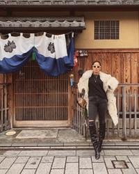 White Teddy Coat and White Sunglasses