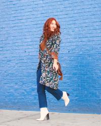 Wear It Again: Layer Your Wrap Dress Over Jeans 