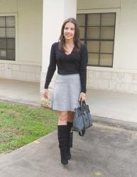 A Year Round Must For Work: The Gray Flippy Skirt
