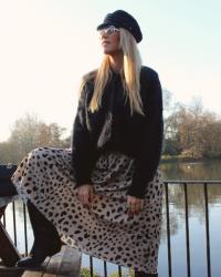 Leopard skirt & cowboy boots