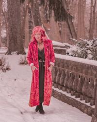 Velvet Duster & Slip Dress: Keeping It Short