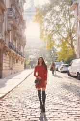 Red Dress in Paris