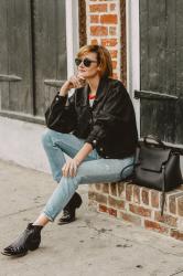 the perfect vintage jean jacket two ways