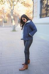 Look de Invierno: chaqueta denim con borreguito