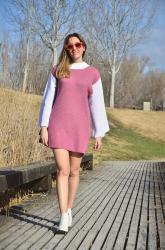 Pink Knitted Dress