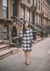 Buffalo Plaid Sweater Dress for Work