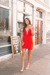 Red Wrap Dress