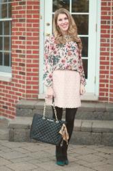 Floral Blouse & Lace Skirt & Confident Twosday Linkup 