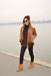 Outfit | Tiger print and #pufferjacket