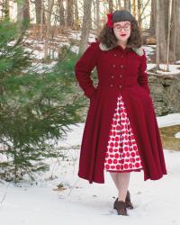 Vintage Ruby Red Coat (Rogers in the Square)