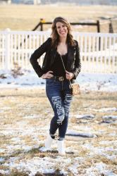 Thursday Fashion Files Link Up #200 – Winter White Boots
