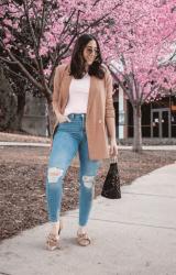 Trendy Thursday LinkUP + High Waisted White Skinny Jeans