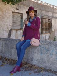 Look con sombrero francés