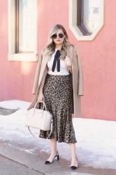 Silk Midi Skirt 