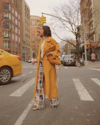 NYFW 2019 Ochi Trench and Zimmermann Patchwork Pants
